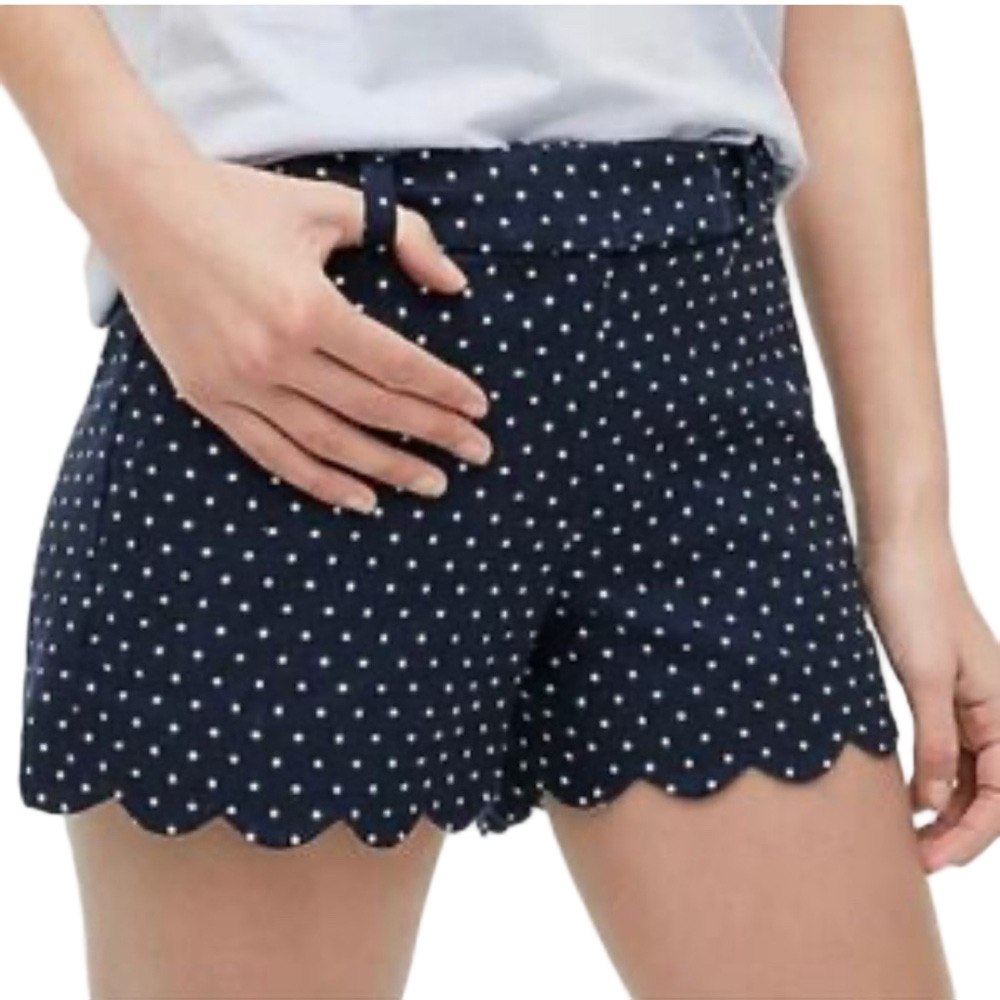 J.crew Navy Polka Dot  Shorts size 4 GUC